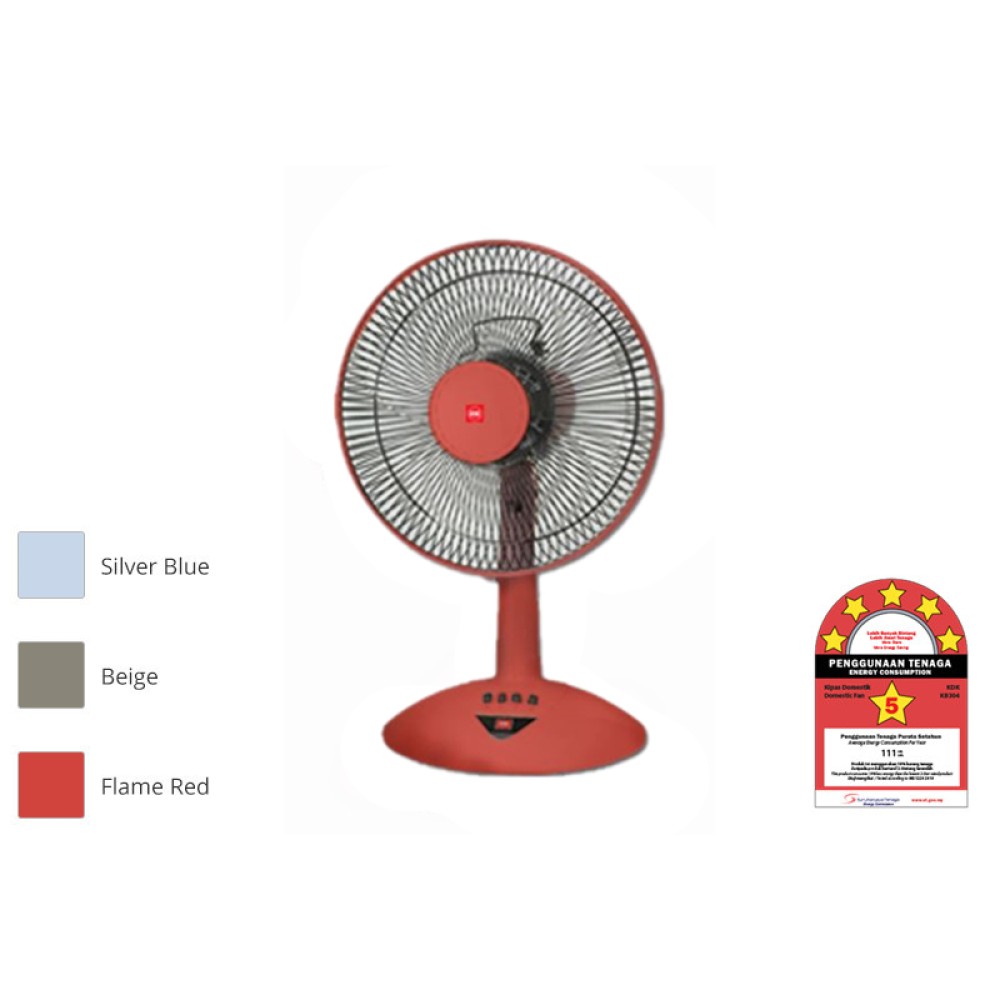 KDK 12" TABLE FAN - FLAME RED