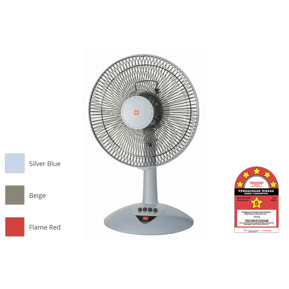 KDK 12" TABLE FAN - SILVER BLUE