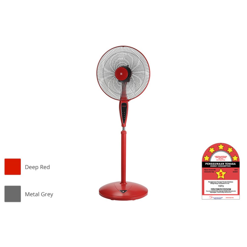 KDK 16" STAND FAN - DEEP RED