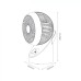 ALPHA Motto DT360 G2 Desk Fan 7 Inch with Remote Control (White) | MOTTO DESK FAN 360 G2