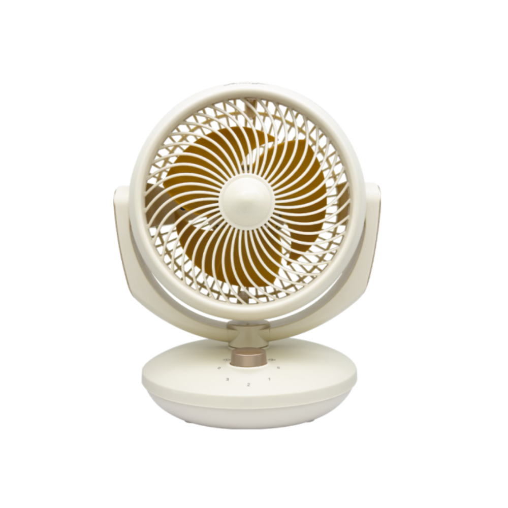 ALPHA MOTTO 6" 3 BLADE DESK FAN WITH AC MOTOR & 3 SPEED - APRICOT | MOTTO DT C11/6 APRICOT