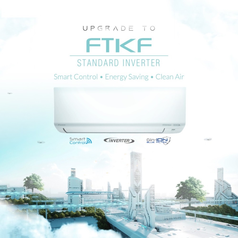 DAIKIN 2.0HP R32 STANDARD INVERTER BUILT IN WIFI SPLIT COND INDOOR | FTKF50C