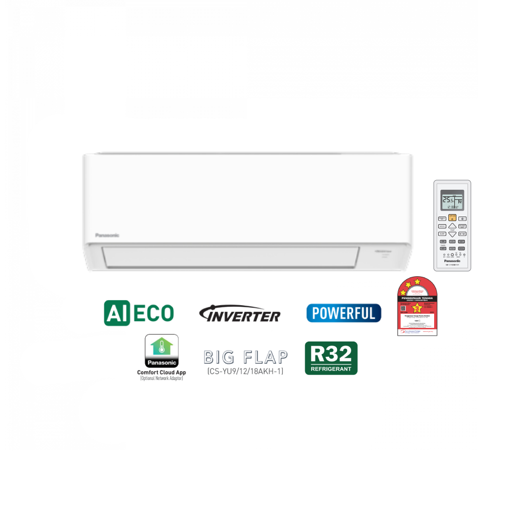 Panasonic 1.5HP X-Saver ECO Inverter YU Series R32 Air Conditioner | CS-YU12AKH-1