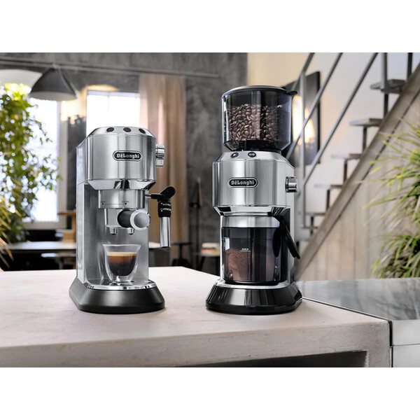 Delonghi Dedica Style Pump Coffee Machine (Premium Metallic finishing [Silver]) | EC685.M