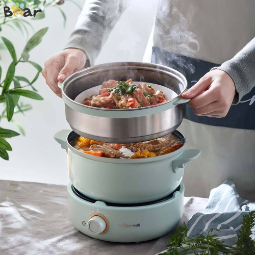 Bear 3 In 1 Non Stick Multi Cooker with Steamer & Fry Pan 2.5L | BMC-G25L