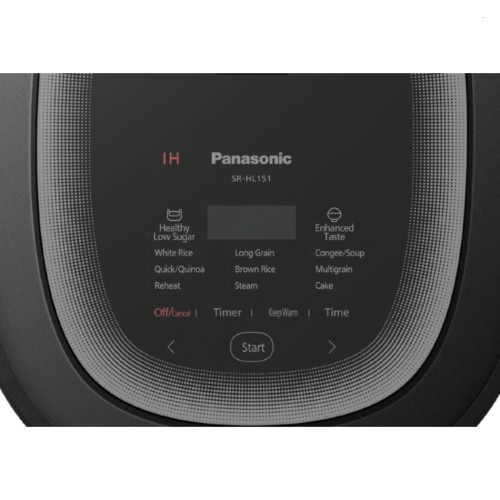 Panasonic 1.5L Low Sugar Induction Heater (IH) Rice Cooker | SR-HL151KSK