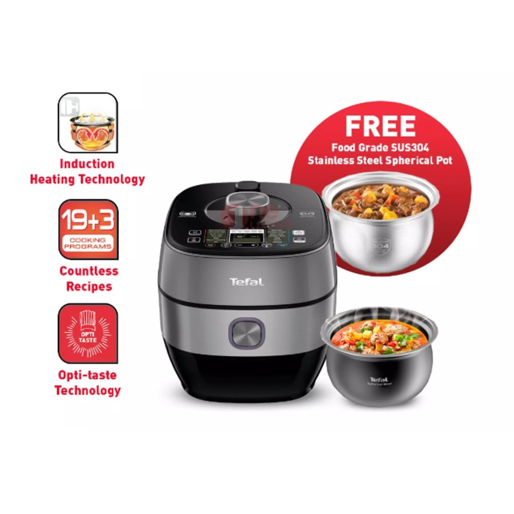 Tefal 5L Home Chef Smart Multicooker (Pressure Cooker), CY638D65+K3028912