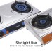 Meck 8.7kW Double Burner Gas Stove with Flat Cast Iron Burner (Stainless Steel) | MGS-1313SS