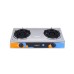 Meck 8.7kW Double Burner Gas Stove with Flat Cast Iron Burner (Stainless Steel) | MGS-1313SS