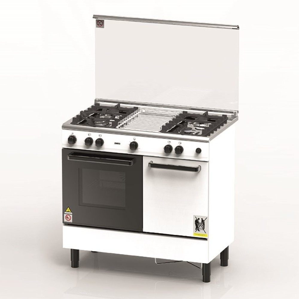 ZANUSSI 4 GAS BURNERS WITH ELECTRIC OVEN COOKER 62L | ZCG942W