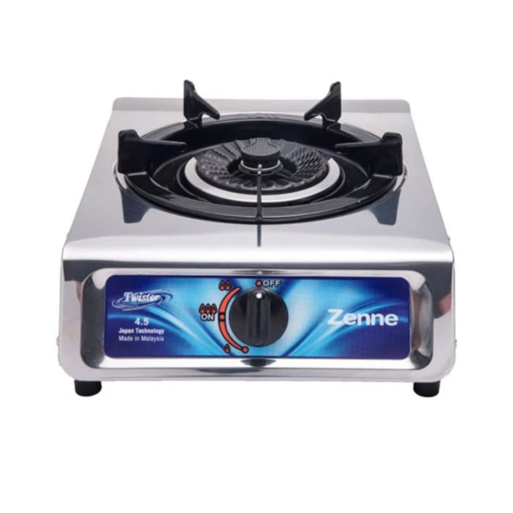 ZENNE SINGLE GAS COOKER WITH ROTARY INLET - STAINLESS STEEL