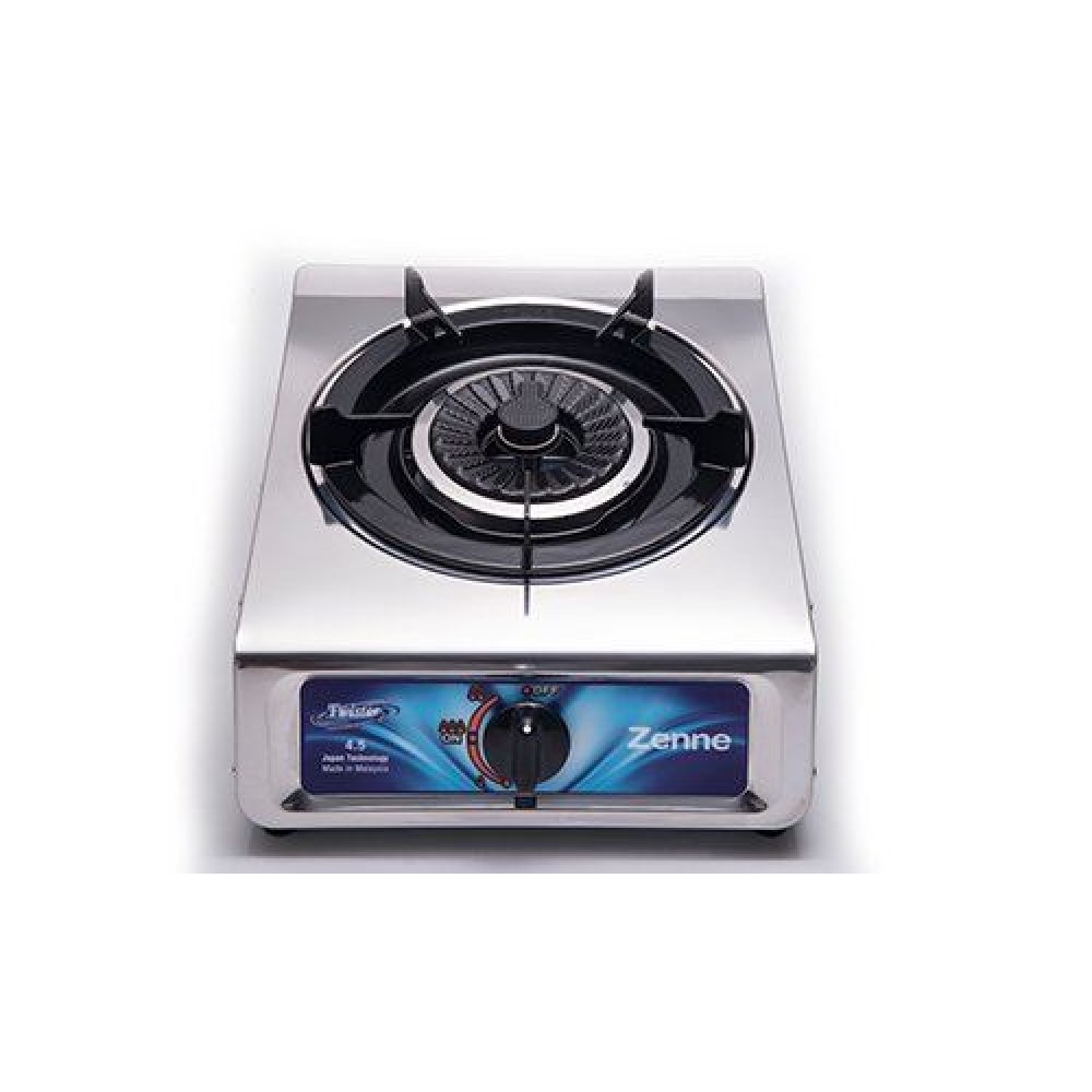 ZENNE SINGLE GAS COOKER WITH ROTARY INLET - STAINLESS STEEL