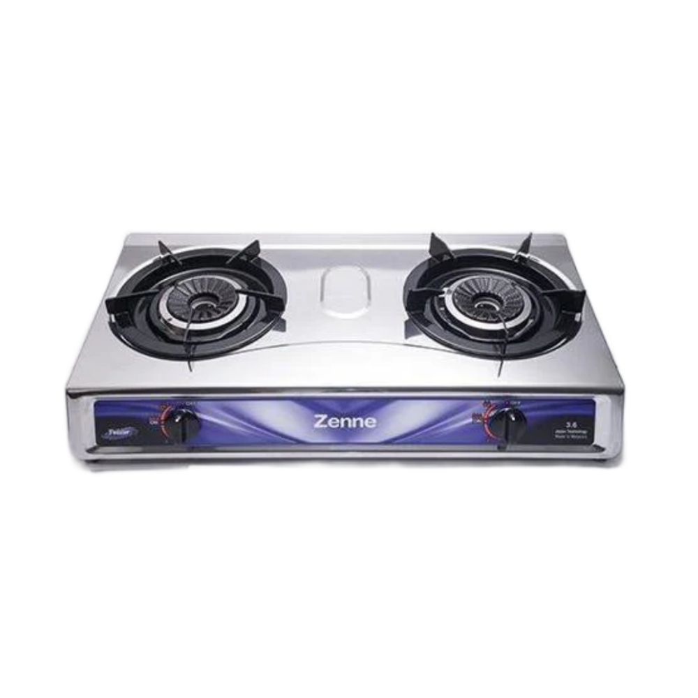ZENNE STAINLESS STEEL DOUBLE GAS COOKER