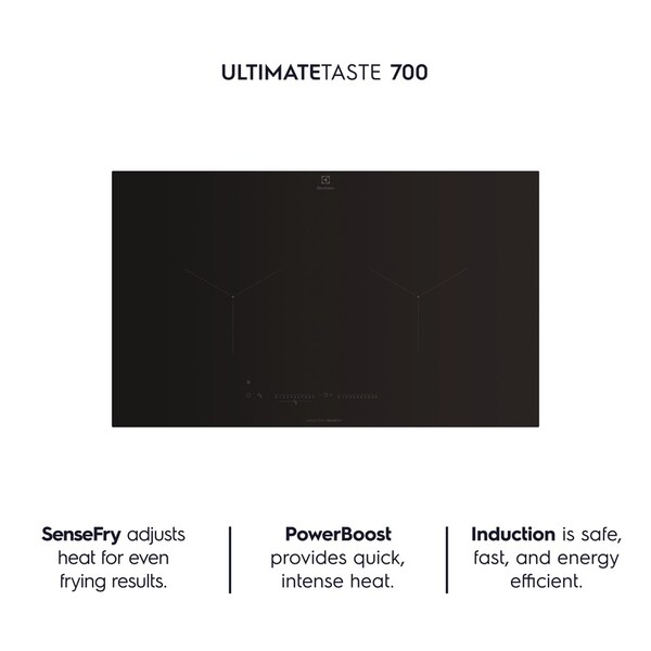 Electrolux 80cm UltimateTaste 700 Built-in Induction Hob with 2 Cooking Zones | EHI8255BE