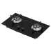 HAIER 2 BURNER GAS HOB WITH TEMPERED GLASS TOP | HCXQ72TGB