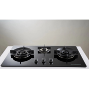 LEBENSSTIL 86 SERIES VOLCANO WOK GLASS 3 BURNER GAS HOB | LKGH-8603MB