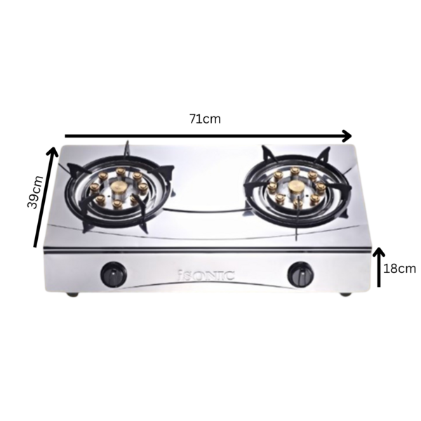 ISONIC STAINLESS STEEL GAS STOVE | IGB8080SS