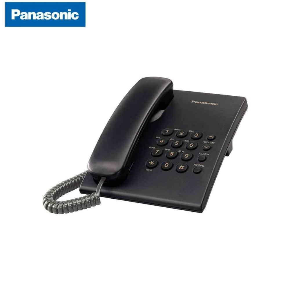PANASONIC BASIC SINGLE LINE TELEPHONE - BLACK | KX-TS500MLB