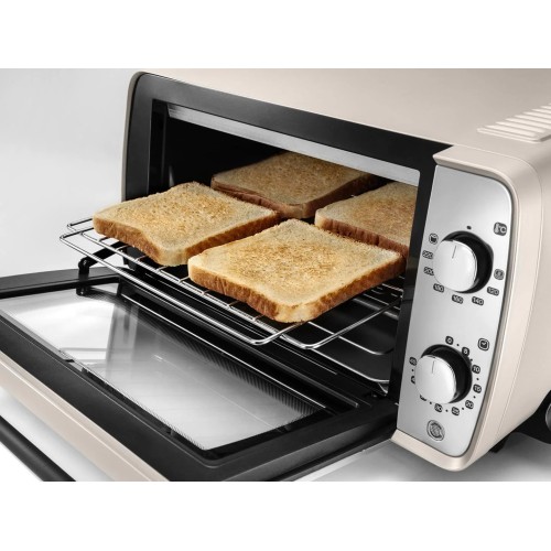 Delonghi Icona Vintage Pastel Cream Mini Oven Toaster 9L | EOI406.BG