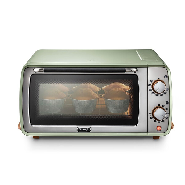 Delonghi Icona Vintage Olive Green Mini Oven Toaster 9L | EOI406.GR