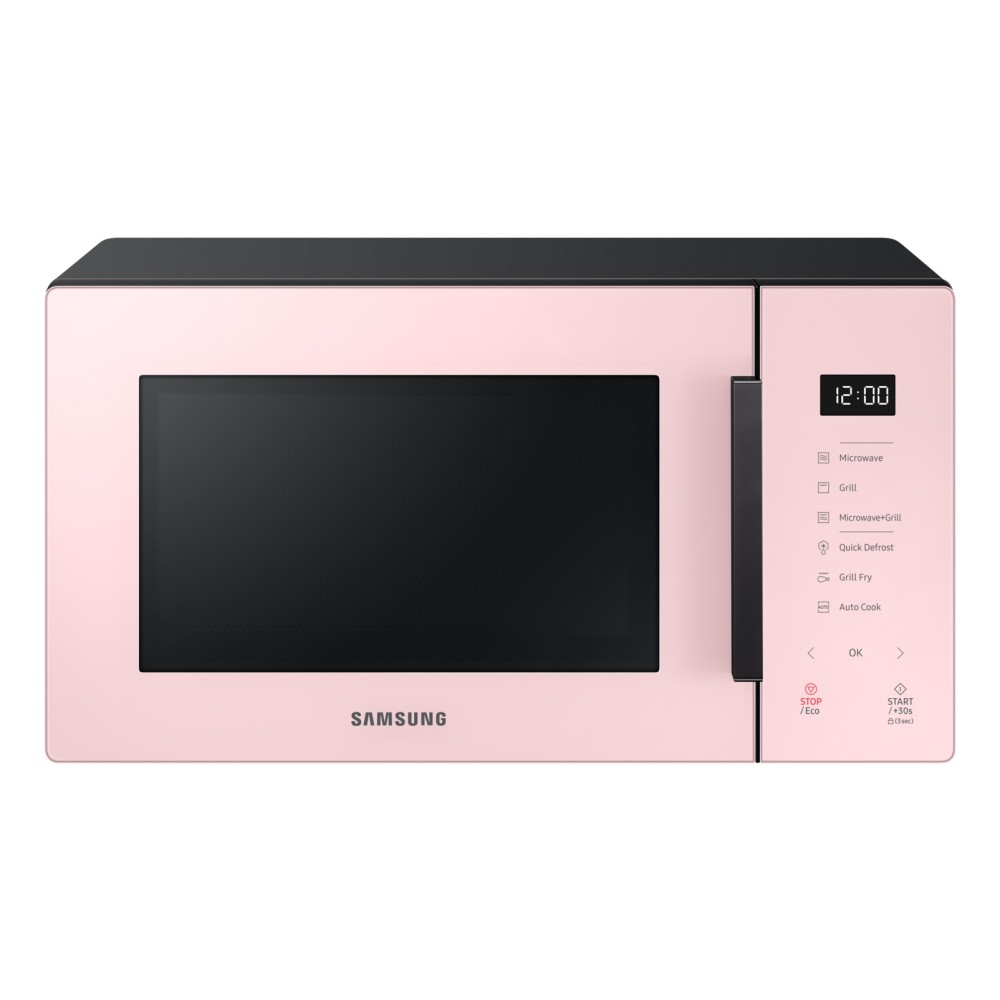 Samsung 23L Grill Microwave Oven with Healthy Grill Fry Function (Clean Pink) | MG23T5018CP/SM