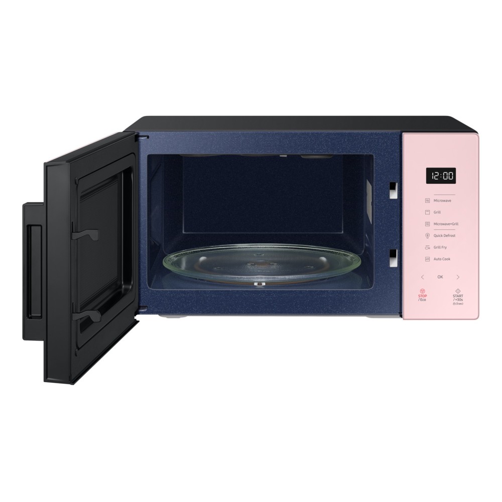 Samsung 23L Grill Microwave Oven with Healthy Grill Fry Function (Clean Pink) | MG23T5018CP/SM