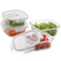 4x glass food containers | EACONG4P