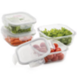 4x glass food containers | EACONG4P