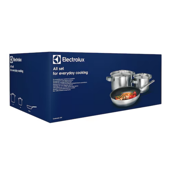 Electroux 3 piece stainless steel cookware set | E3SS