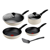 TEFAL COOKWARE QUICKCHEF GOURMENT 7 PCS SET - LACQUER BEIGE | B978S795