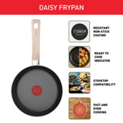 TEFAL BLOSSOM SET (24CM DAISY FRYPAN+24CM BLOSSOM STEWPOT+BRADSHAW SPOON) | 9100057319