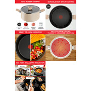 TEFAL BLOSSOM SET (24CM DAISY FRYPAN+24CM BLOSSOM STEWPOT+BRADSHAW SPOON) | 9100057319