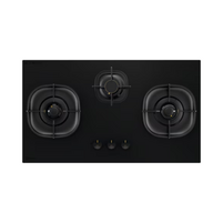ELECTROLUX 90CM ULTIMATETASTE 600 BUILT-IN GAS HOB WITH 3 BURNER - BLACK GLASS | EHG9356MF