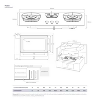 ELECTROLUX 90CM ULTIMATETASTE 600 BUILT-IN GAS HOB WITH 3 BURNER - BLACK GLASS | EHG9356MF
