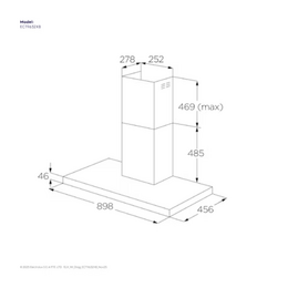ELECTROLUX 90CM ULTIMATETASTE 600 CHIMNEY EXTRACTOR COOKER HOOD - S/STEEL | ECT9632XB