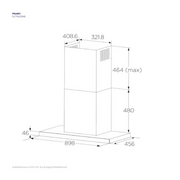 ELECTROLUX 90CM ULTIMATETASTE 600 CHIMNEY STANDARD COOKER HOOD - BLACK | ECT9633KB