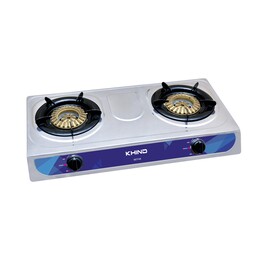 KHIND DOUBLE BURNER GAS COOKER 9.0kw STAINLESS STEEL | GC7125