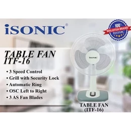 iSonic 16" TABLE FAN - LIGHT GREEN | ITF16