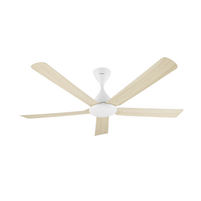 PANASONIC 56" 5 BLADE BAYU 5 R/CONTROL CEILING FAN WITH DC MOTOR - LIGHT OAK | FM14JHVBLH