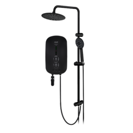 ALPHA 4.5kW RAIN SHOWER WATER HEATER WITH DC PUMP - MATT BLACK | SMART18I-SP/RAINSHOWER-MATTBLK