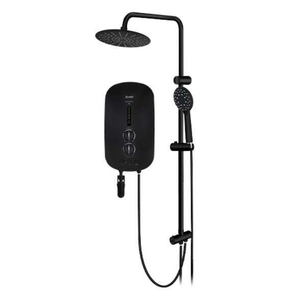 ALPHA 4.5kW RAIN SHOWER WATER HEATER WITH DC PUMP - MATT BLACK | SMART18I-SP/RAINSHOWER-MATTBLK