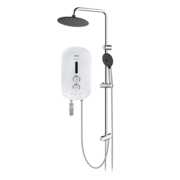 ALPHA 55W RAIN SHOWER WATER HEATER WITH DC PUMP - IVORY WHITE | SMART18I/RAINSHOWER-WHITE