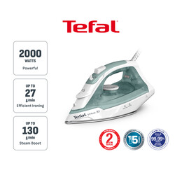 TEFAL 2000W XL CERAMIC SOLEPLATE VIRTUO 30 STEAM IRON - EUCALYPTUS GREEN | FV2C48G0