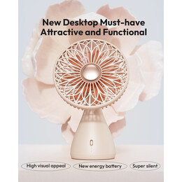 SOTHING PORTABLE DESKTOP FAN - BRIDAL BOUQUET APRICOT | DSHJ-S-2113A