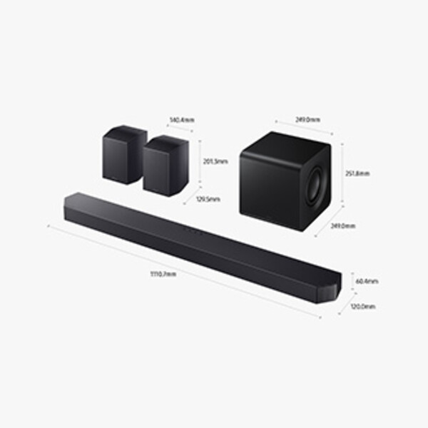 SAMSUNG Q-SERIES SOUNDBAR 9.1.4CH WITH SUBWOOFER & REAR SPEAKER - BLACK (2026) | HWQ930H/XM