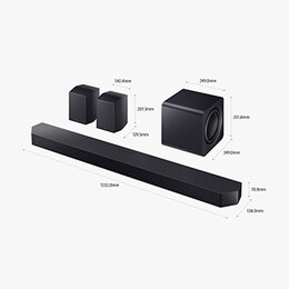 SAMSUNG Q-SERIES SOUNDBAR 11.1.4CH WITH SUBWOOFER & REAR SPEAKER - TITAN BLACK (2026) | HWQ990H/XM
