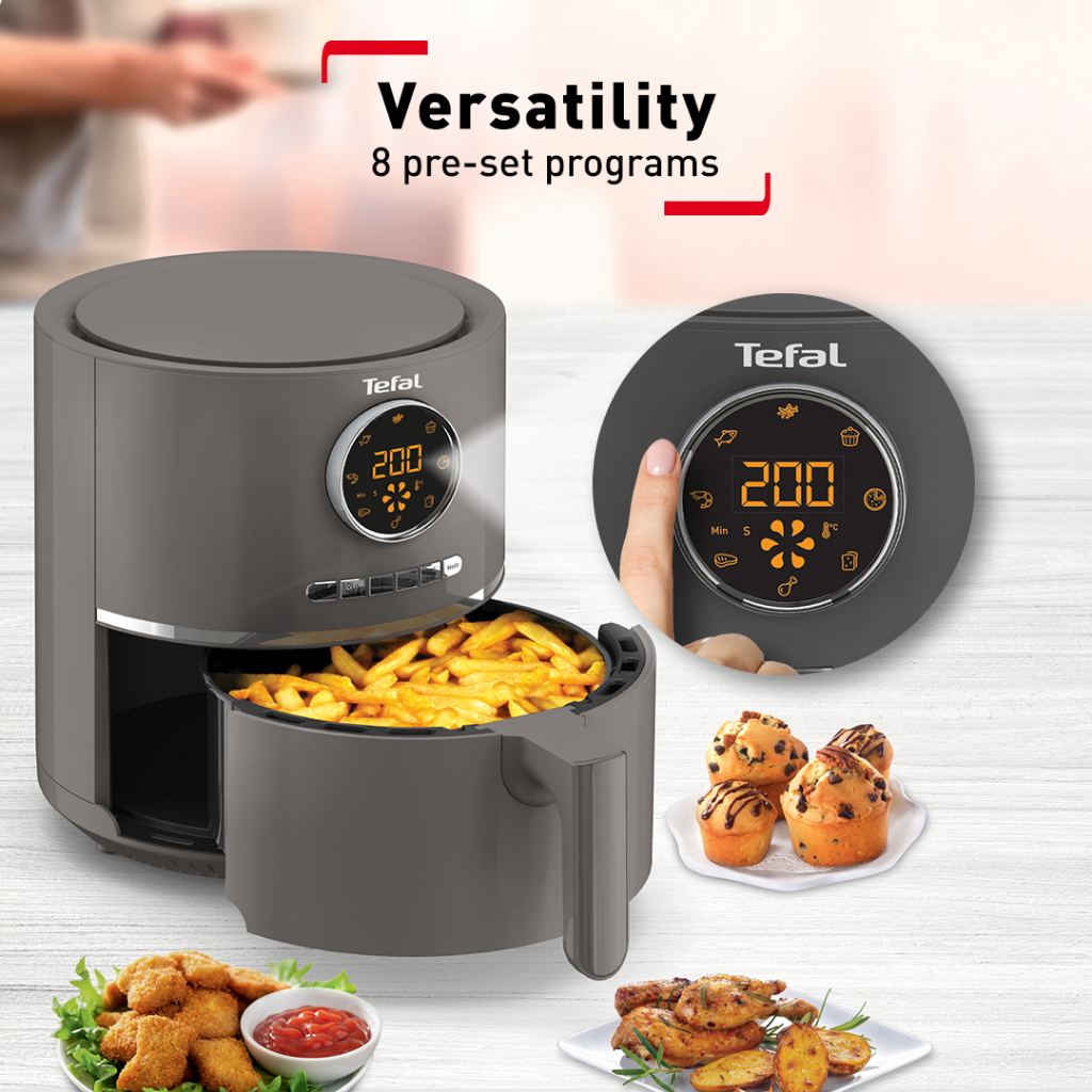 Tefal EY111B Airfry Ultra Digital Friteuse à air chaud, 4 options de  cuisson (friture, grillage, cuisson, cuisson), Capacité : 1,2 kg, Température réglable, Minuterie