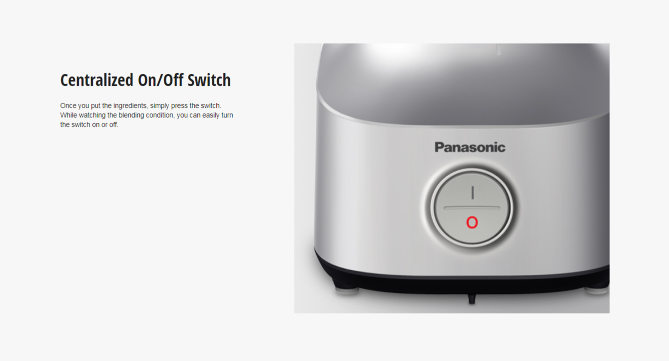 PANASONIC Durable & Hygienic Glass Jug Blender MXM300SSL 1NOWmy