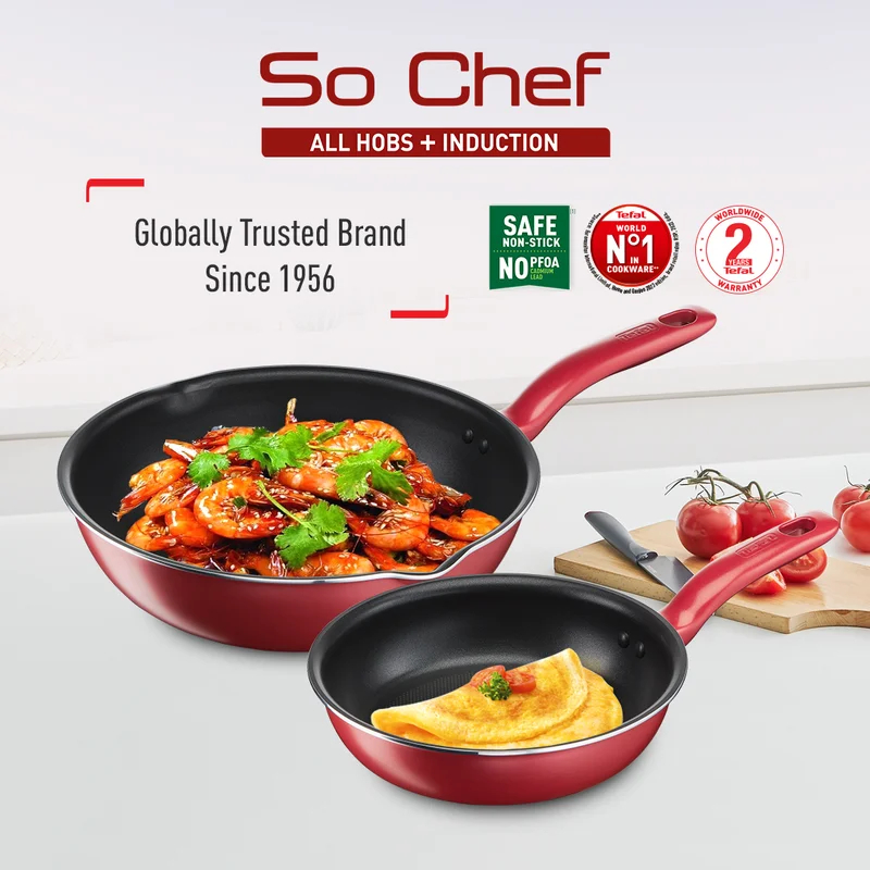 Bundle] Tefal Ingenio Emotion Wokpan 26cm (L8977774) + Ingenio Handle  (L9863022), Non Stick Cookware