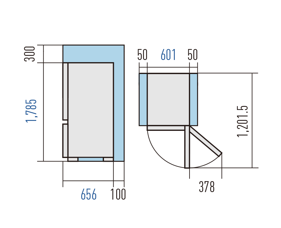 407L ECONAVI Inverter 2 Door Refrigerator NR-BX418GKMY
